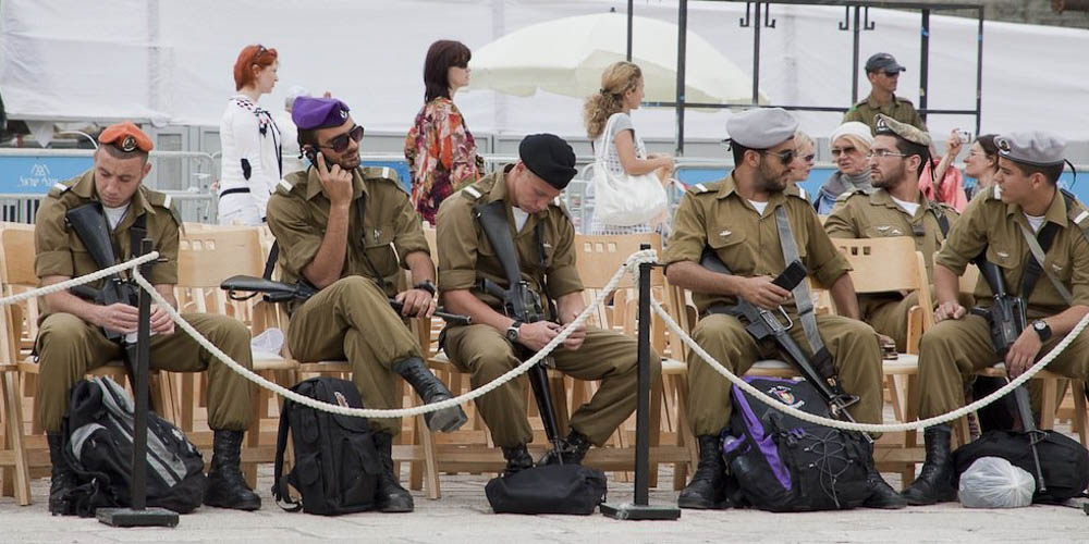 Militairen in Jeruzalem