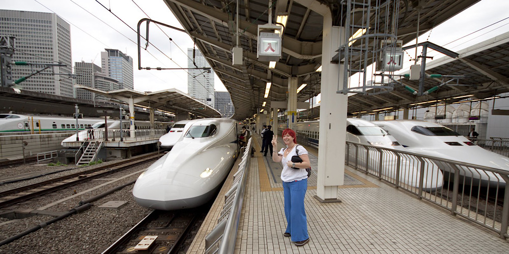 Met de Shinkansen is het reizen wel heel prettig