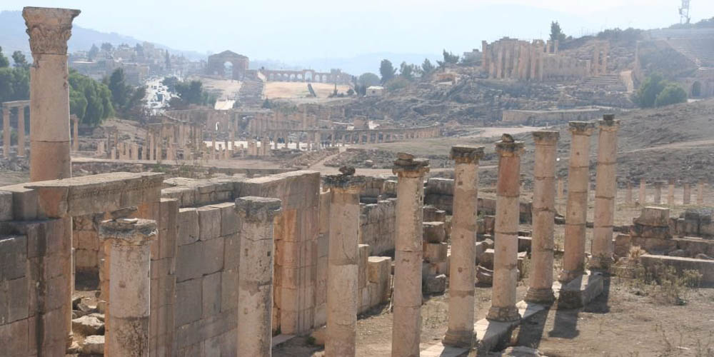 Jerash, een belangrijke Grieks-Romeinse-Byzantijnse stad