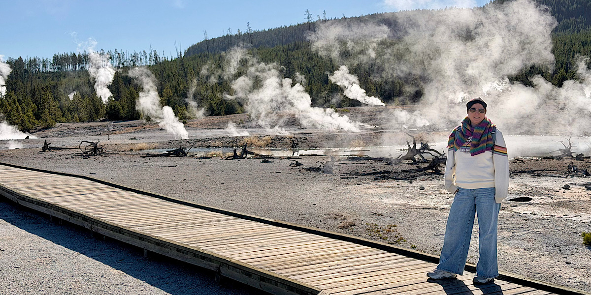 Syl in Norris Geyser Basin