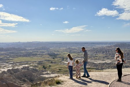 Uitkijkpunt in Badlands National Park