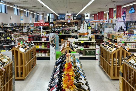 De drankwinkels zijn hier enorm