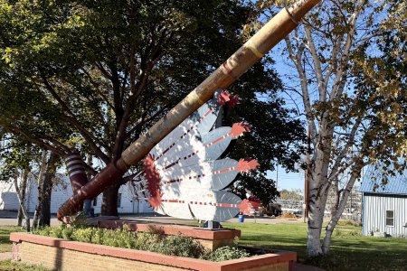De grootste ceremoniële vredes pijp ter wereld