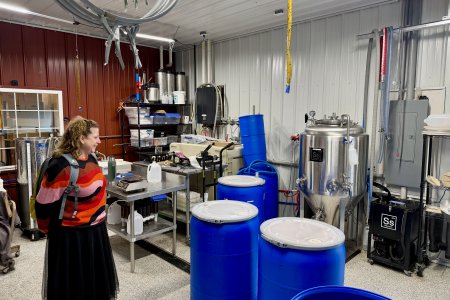 De kleine cider makerij van Okoboji, Iowa