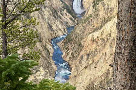 De Lower Falls en The Grand Canyon of the Yellowstone