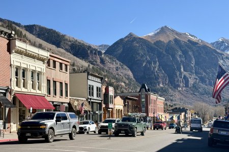 De gezellige Main Street van Telluride