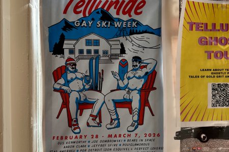 Zomaar een grappige poster in Telluride, Colorado