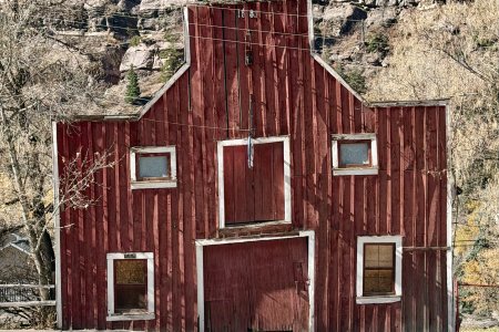 Een oud gebouwtje op Main Straat Ouray, Colorado
