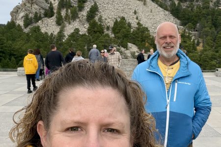 Een ussie met de Presidenten van Mount Rushmore