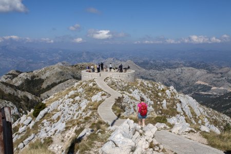 Uitzicht vanaf mount Lovcen, 1600 meter