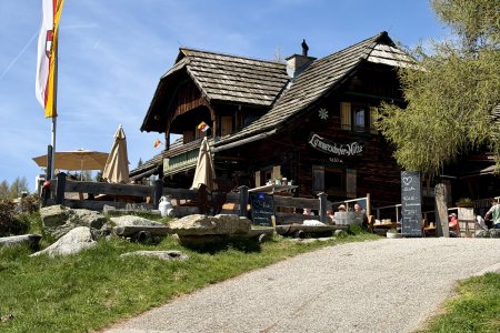 Lammersdorferhutte, na 1100 meter omhoog te zijn gereden