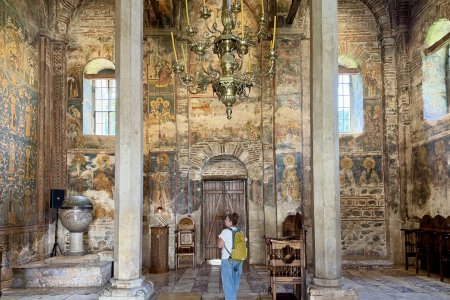 De kerk van Visoki Dečani is volledig beschilderd van binnen