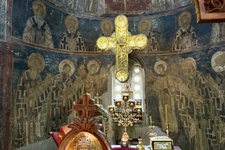 Het interieur van Sveti Jovan Kaneo