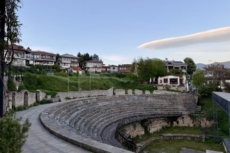 Het antieke theater van Ohrid stamt uit 200 v.Chr