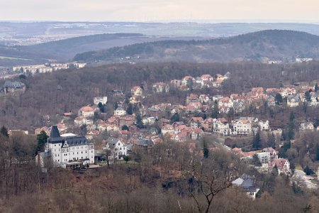 Uitzicht over Eisenach vanaf de Warburg