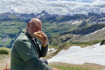 De broodjes die we op de kamping kochten waren enorm