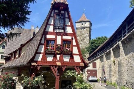 Een van de bijzondere gebouwen in Rothenburg, de oude smidse