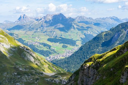 De plaatsjes Lech en Oberlech in het Lechtal