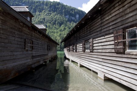 Boothuisjes aan de Königssee