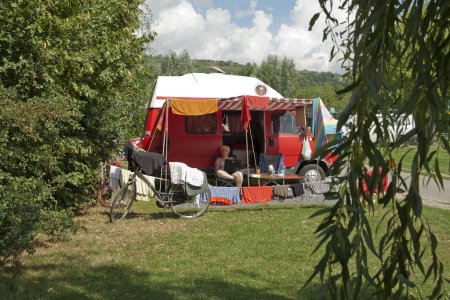 Op de camping in Krems an der Donau