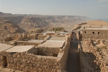 De ruine van Masada aan de Dode Zee