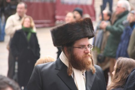 Een typisch gezicht van een Orthodoxe Jood