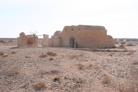 Een van de door ons bezochte Desert Castles, Al Amra, ten oosten van Aman.