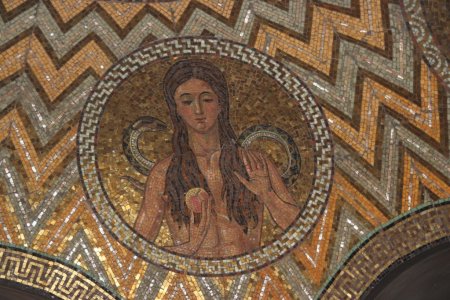 Een mozaiek van Eva in de geboorte kerk van Jezus