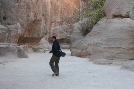De anderhalf kilometer lange kloof naar de stad Petra