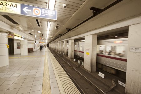 Metro station bij Asakusa