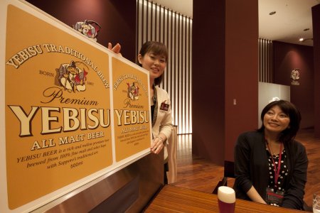 Uitleg in het Yebisu bier museum