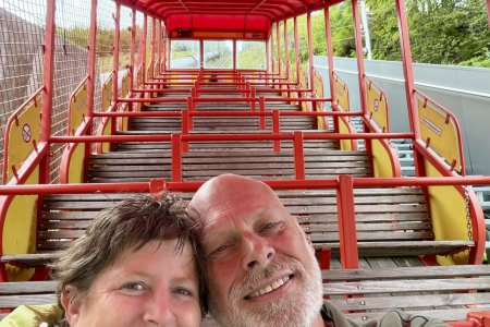Met de Kreuzeck Panoramic Funicular naar boven