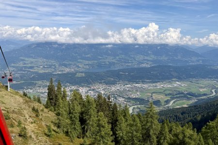 Spittal am der Drau gezien vanaf de Goldeck