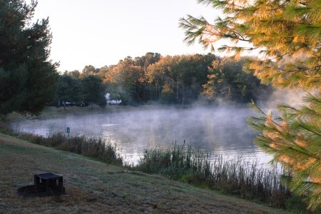 Mooi wakker worden op de camping