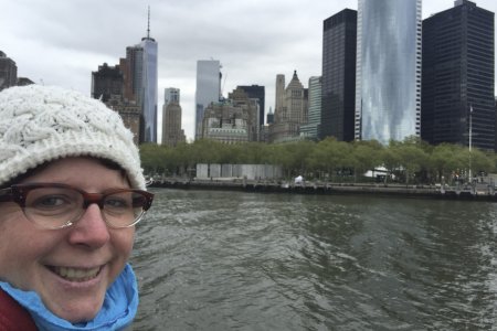 De boot legt aan bij Battery Park