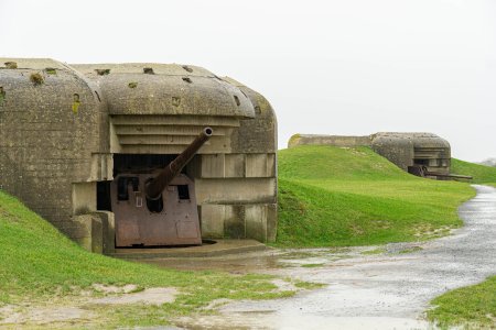 Een van de 4 kanonnen bij Longues-sur-Mer