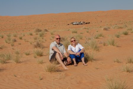In het woestijnzand nabij Bedoeïenen