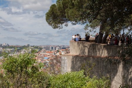 Uitzicht over Lissabon van Castelo de sao Jorge