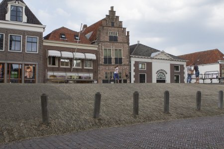 De sluis bij de De Dam in Edam