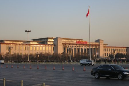 Een van de grote gebouwen rond het Tiananmenplein