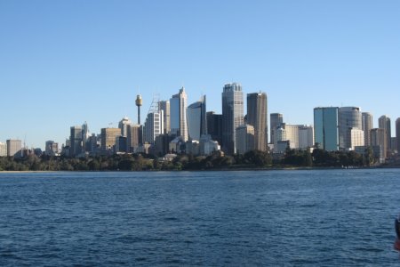 Skyline van het zakelijke centrum van Sydney