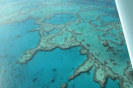 The Great Barrier Reef vanuit het water vliegtuigje