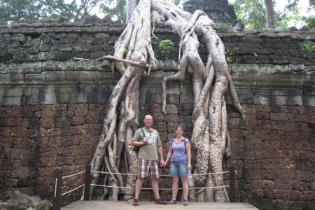 De overwoekerde tempel van Angkor Thom