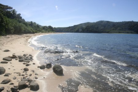 Mooi wit strand op ons eiland, Manta Ray