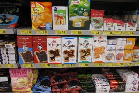 Nederlandse producten in de supermarkt in Nieuw Zeeland