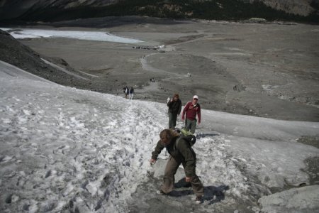 Op weg naar de Athabasca gletsjer