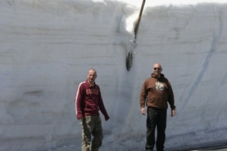 Veel sneeuw onderweg