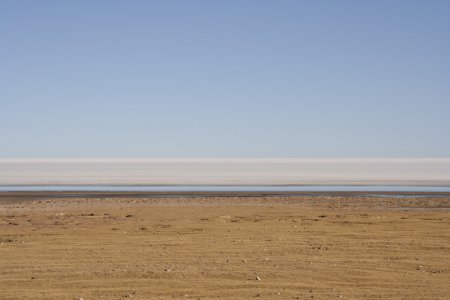 De grote zoutvlakte gezien van de noordzijde