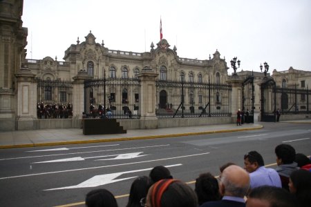 Het presidentieel paleis op Plaza de Armas