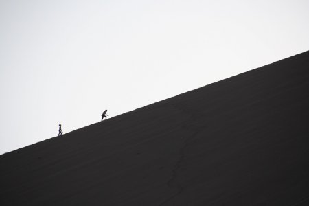 Hoge zandduinen in Huacachina